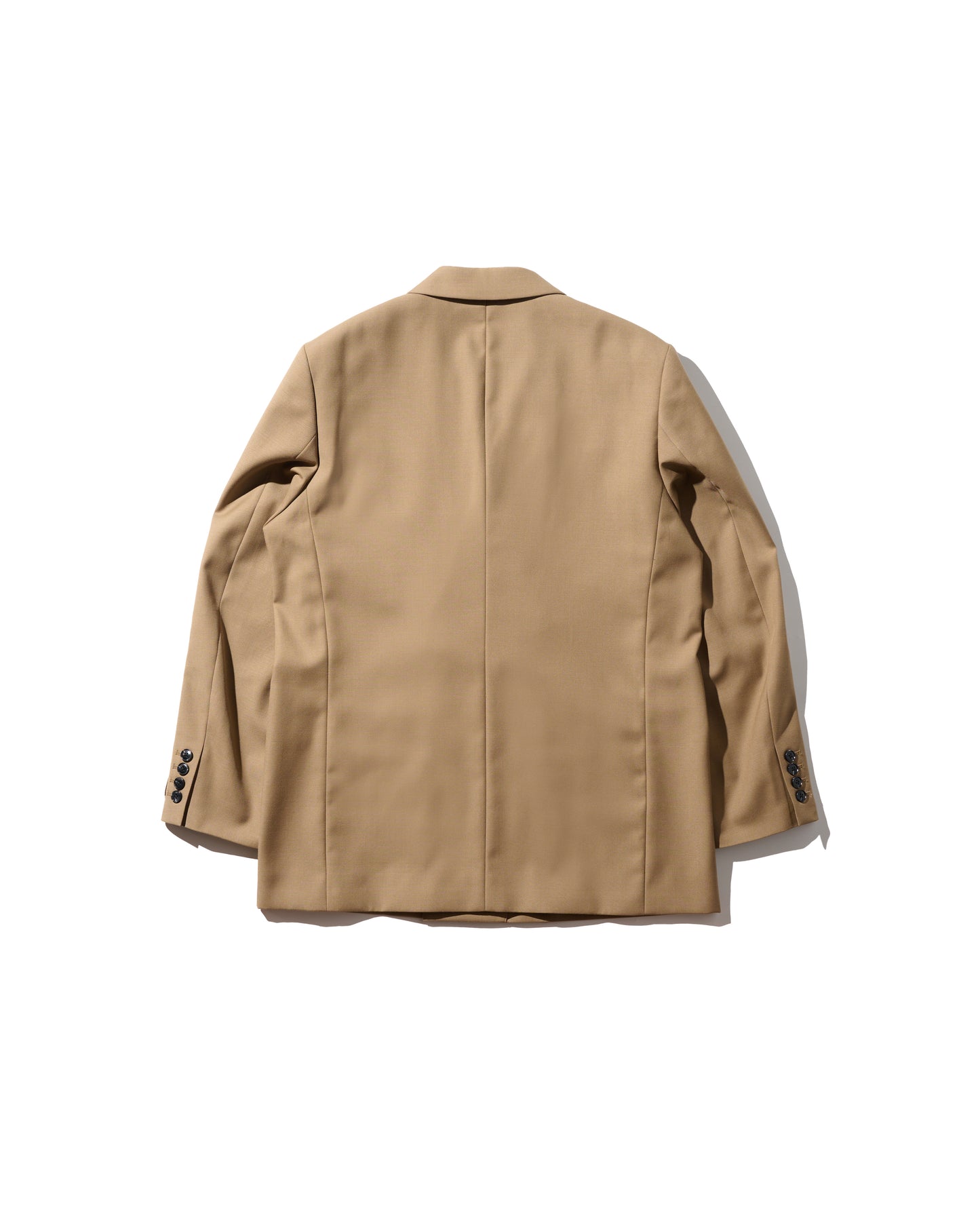 DOUBLE BREASTED TWEED BLAZER / TAN
