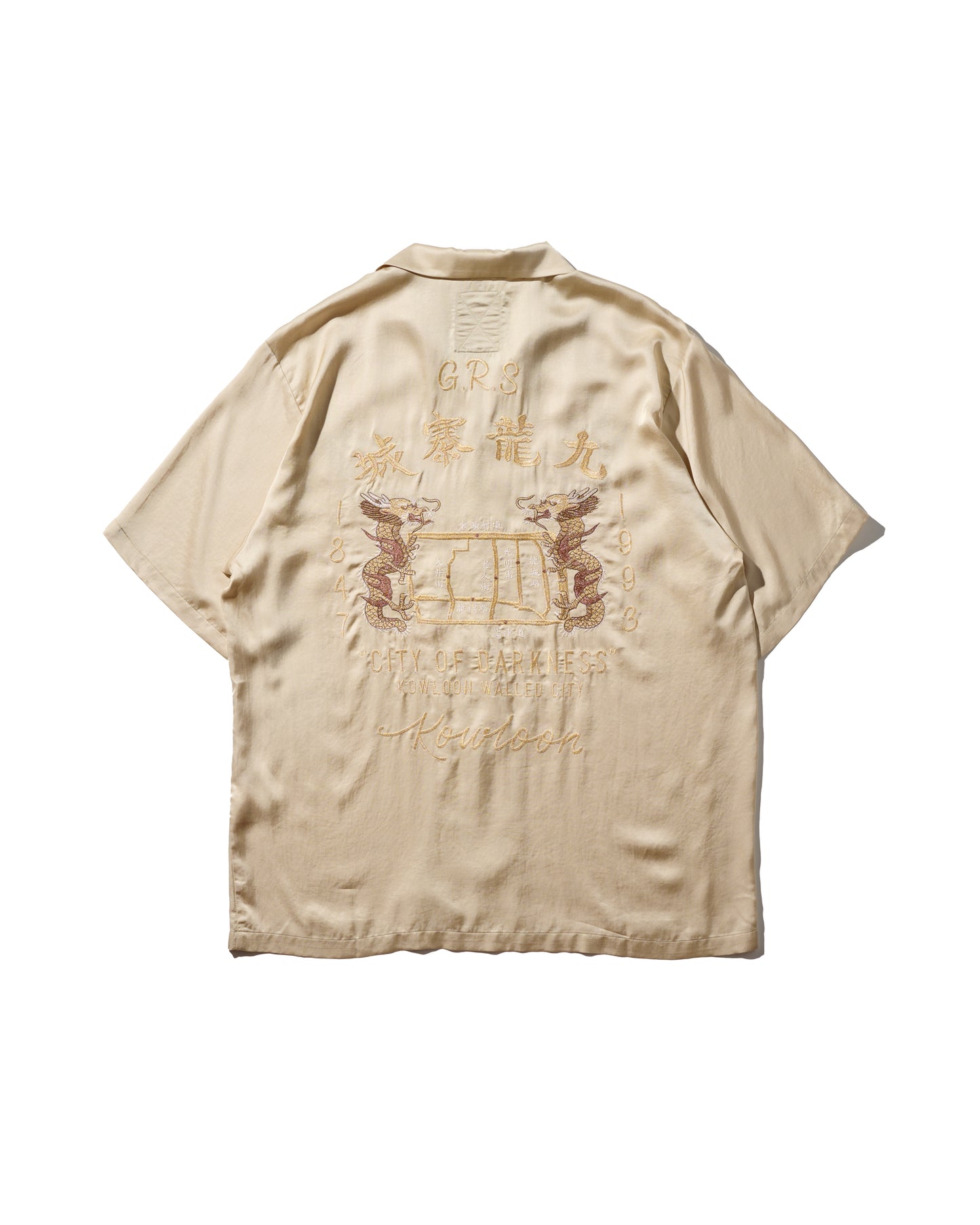 KOWLOON WALLED CITY SILK SHIRT / DESERT BEIGE