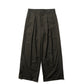 WIDE TWEED TROUSERS / COCOA BROWN