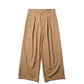 WIDE TWEED TROUSERS / TAN