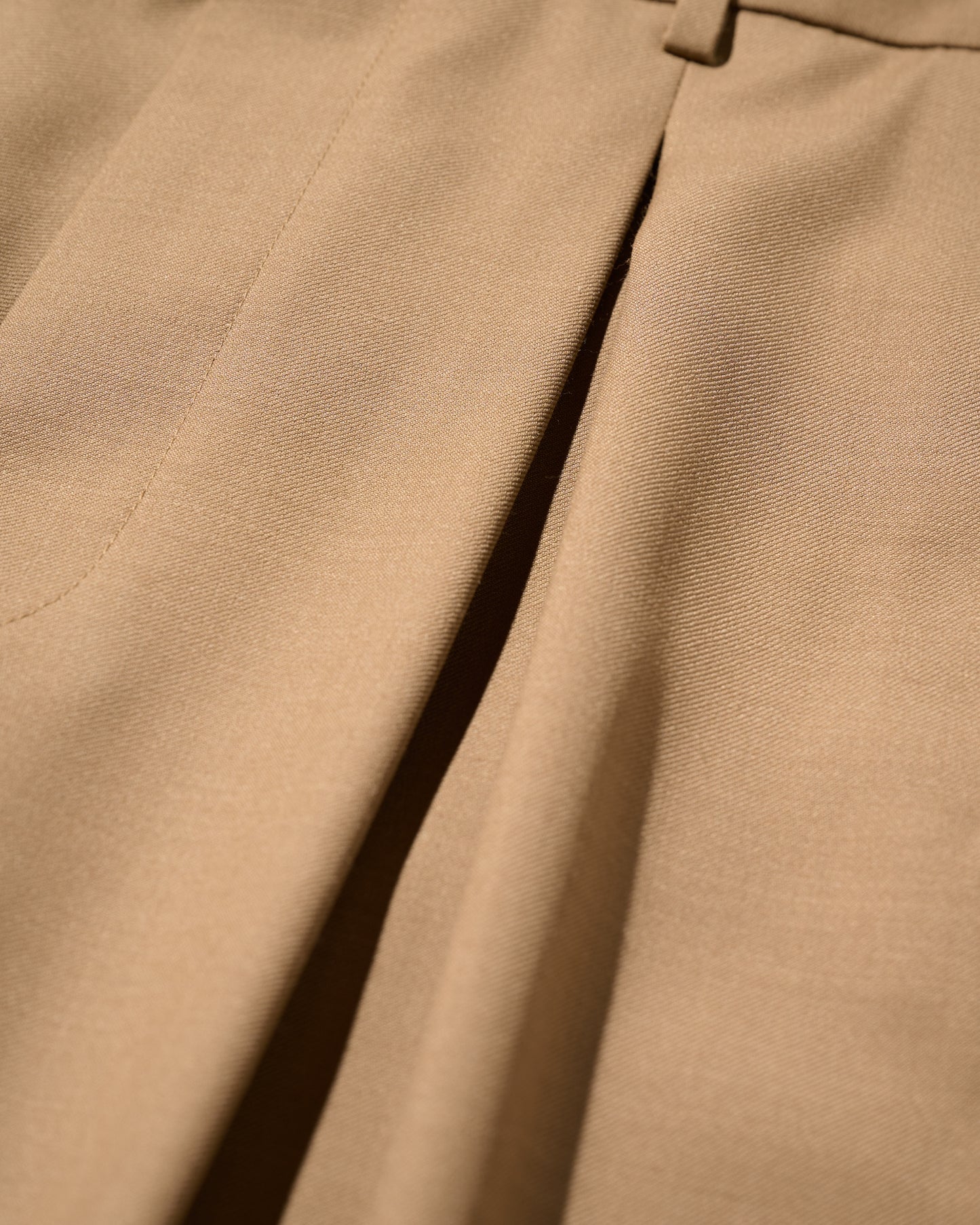 WIDE TWEED TROUSERS / TAN