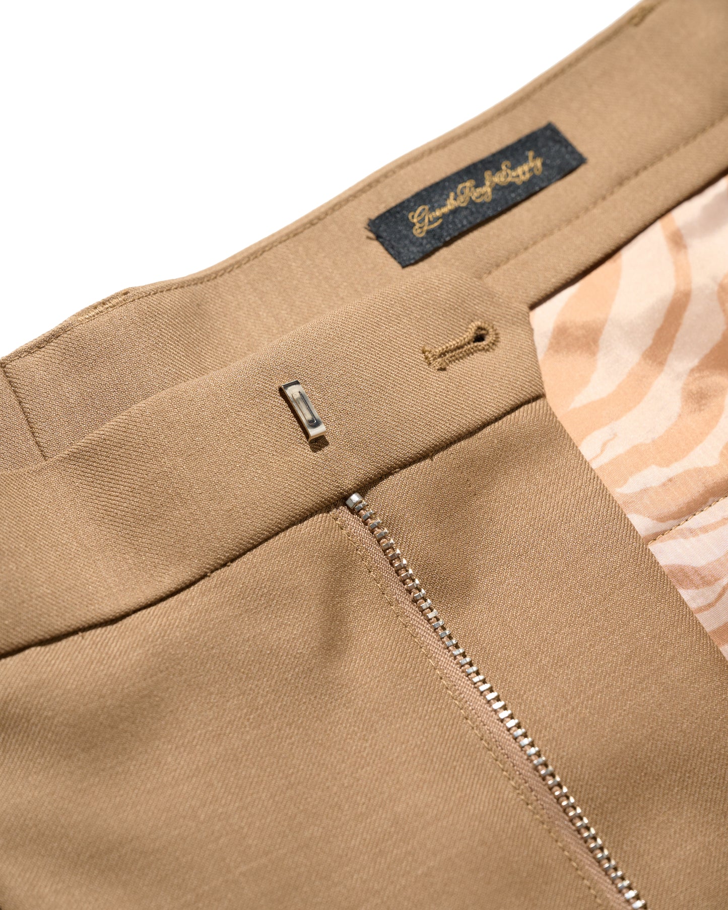 WIDE TWEED TROUSERS / TAN