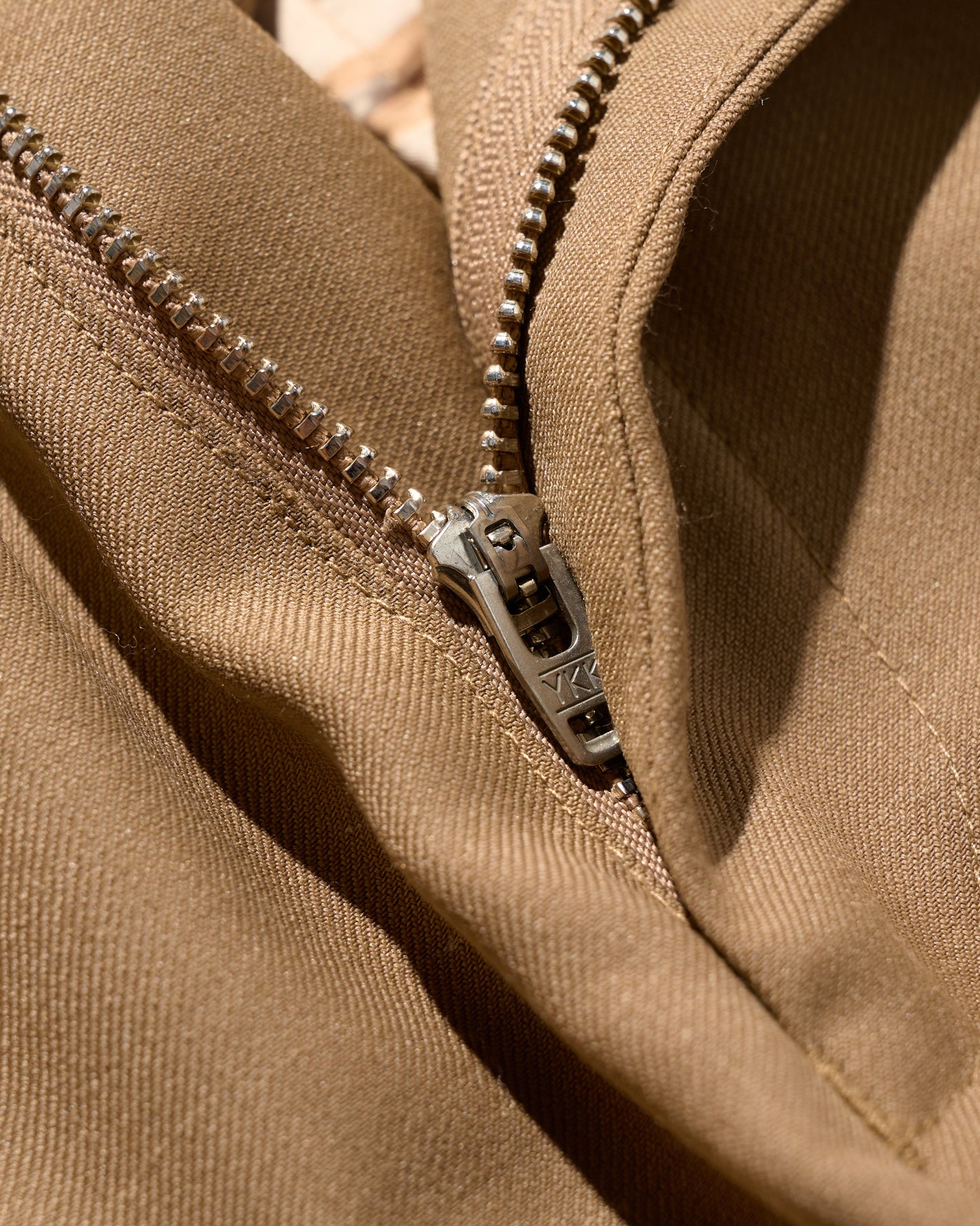 WIDE TWEED TROUSERS / TAN