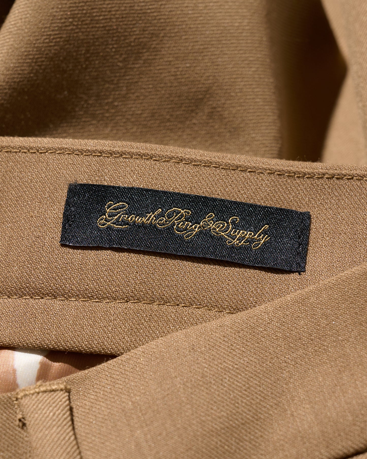 WIDE TWEED TROUSERS / TAN