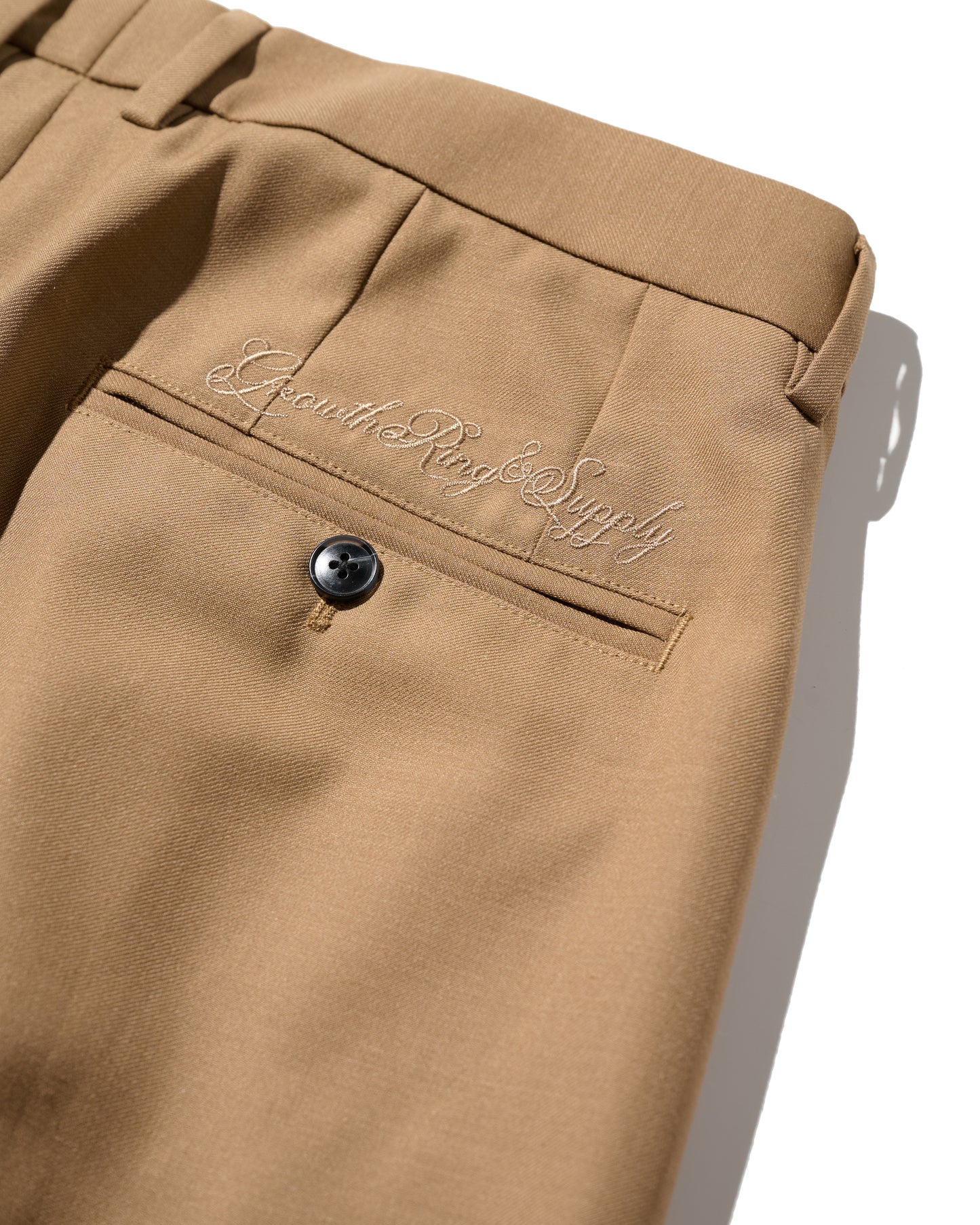 WIDE TWEED TROUSERS / TAN