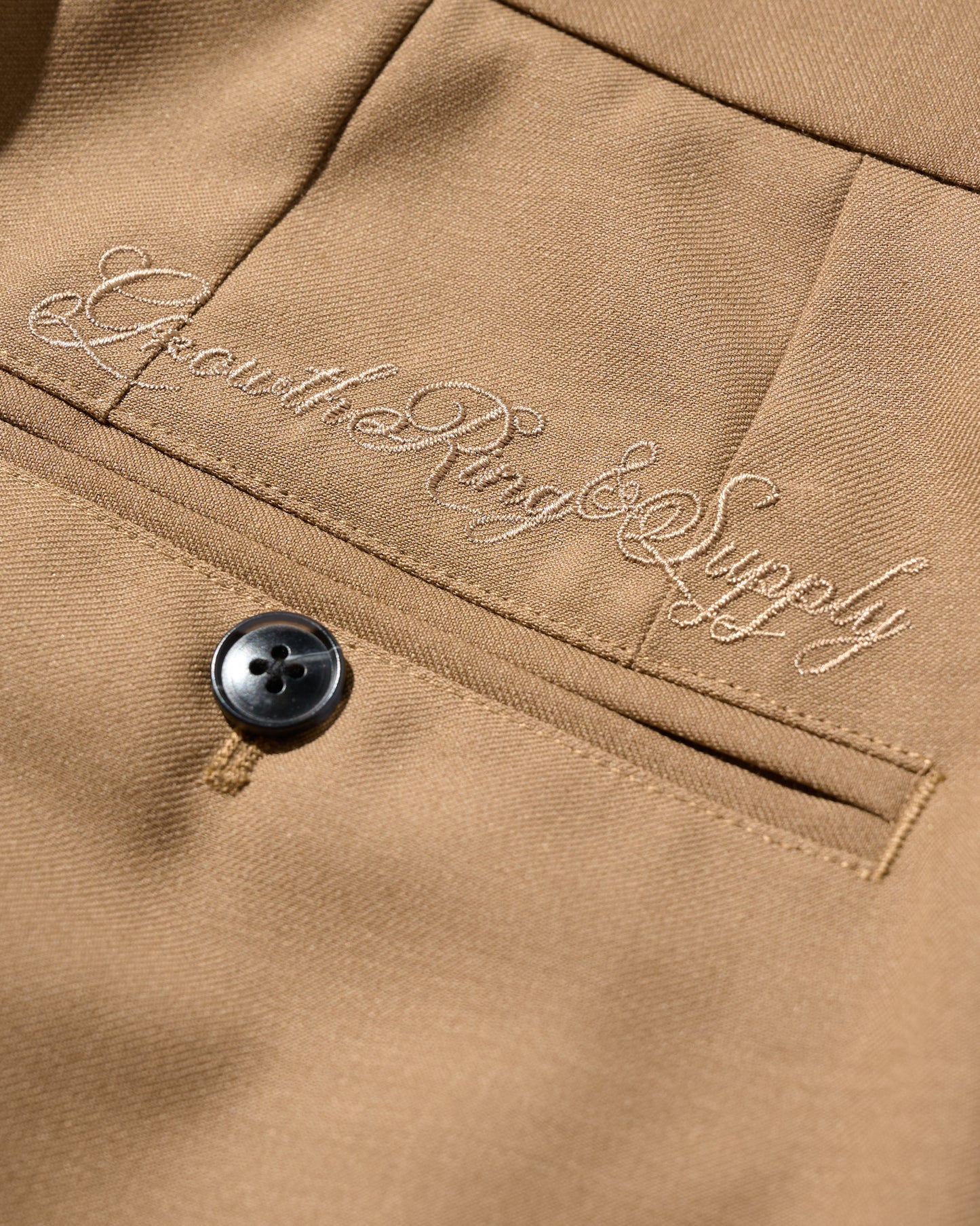 WIDE TWEED TROUSERS / TAN