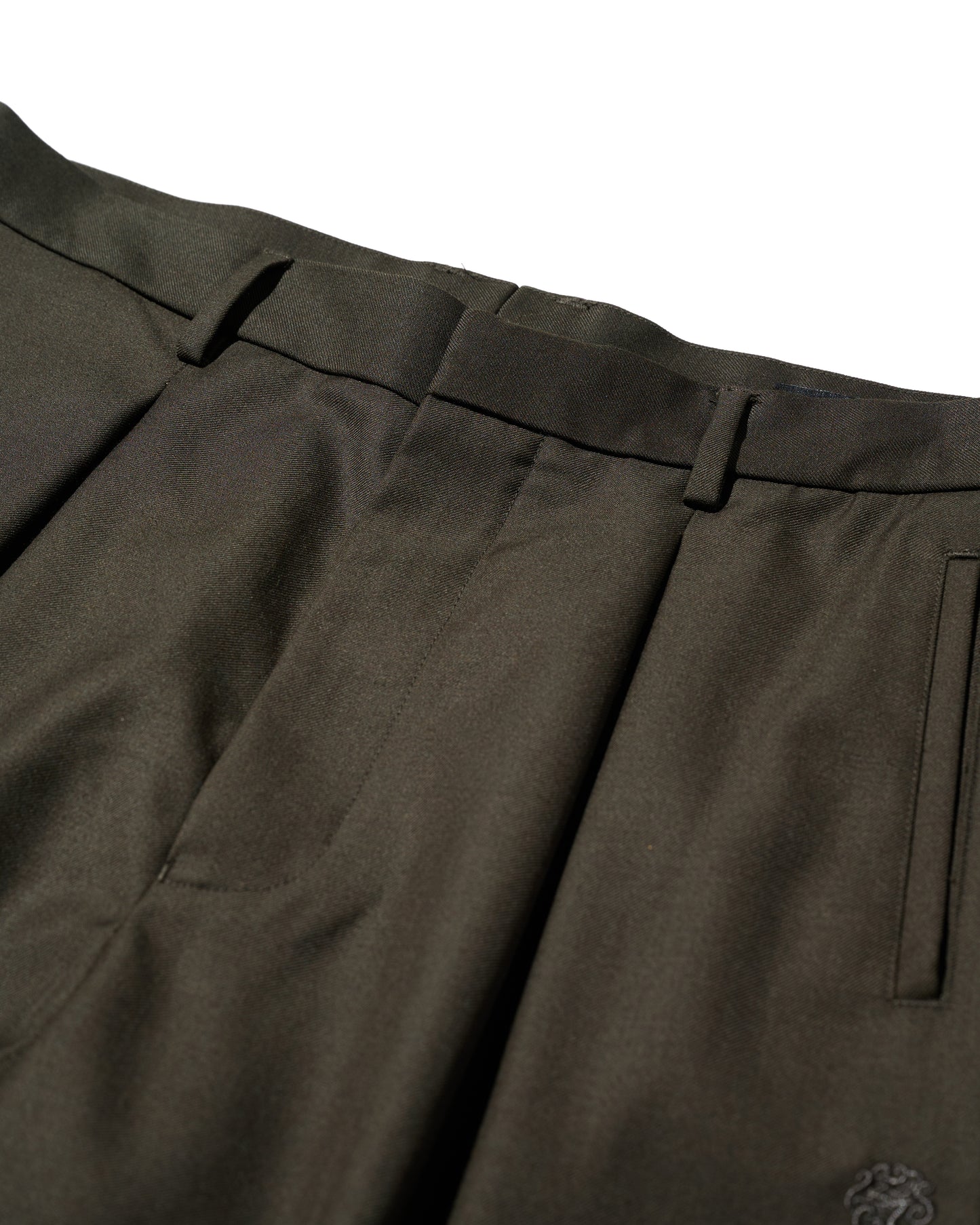 WIDE TWEED TROUSERS / COCOA BROWN