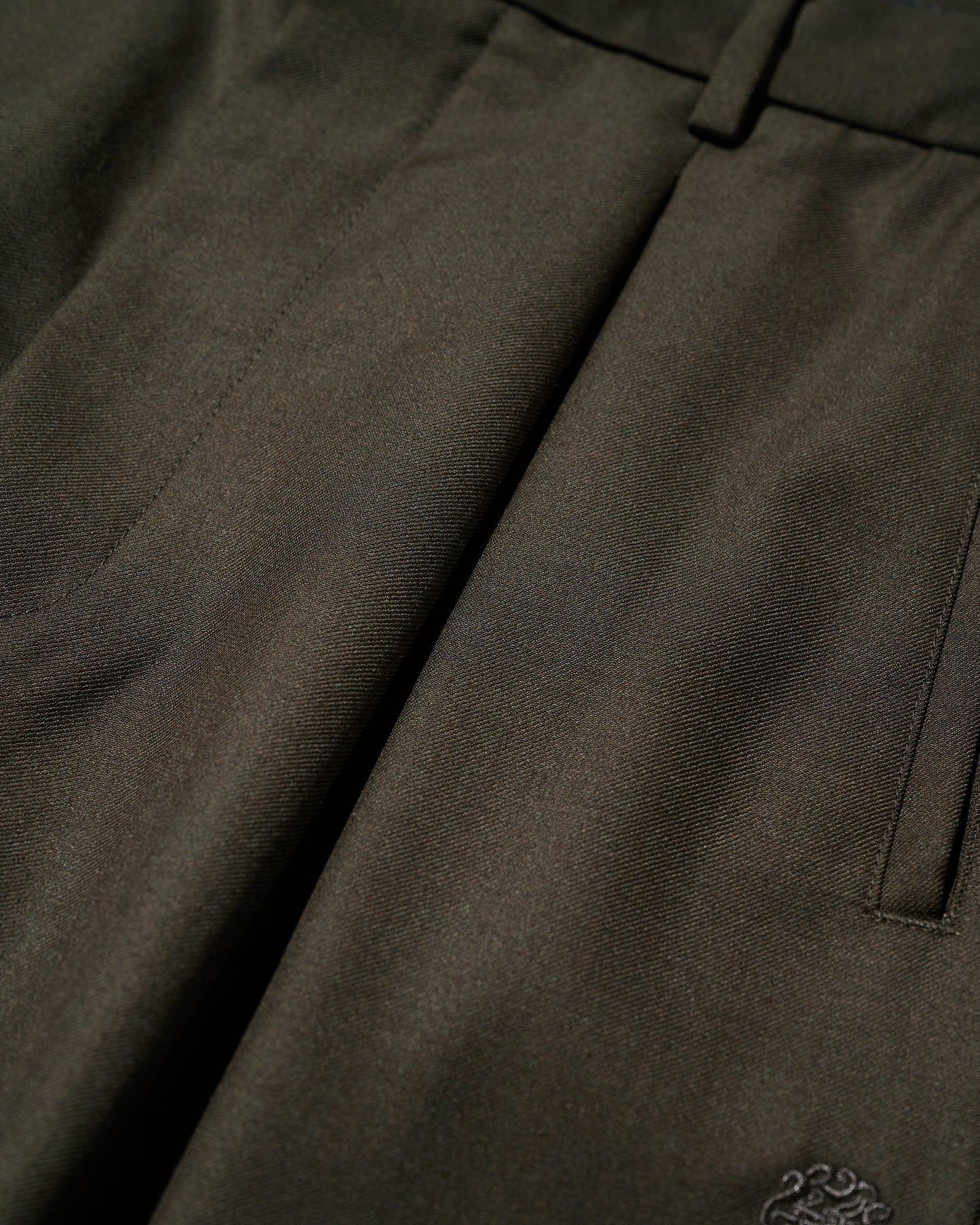 WIDE TWEED TROUSERS / COCOA BROWN