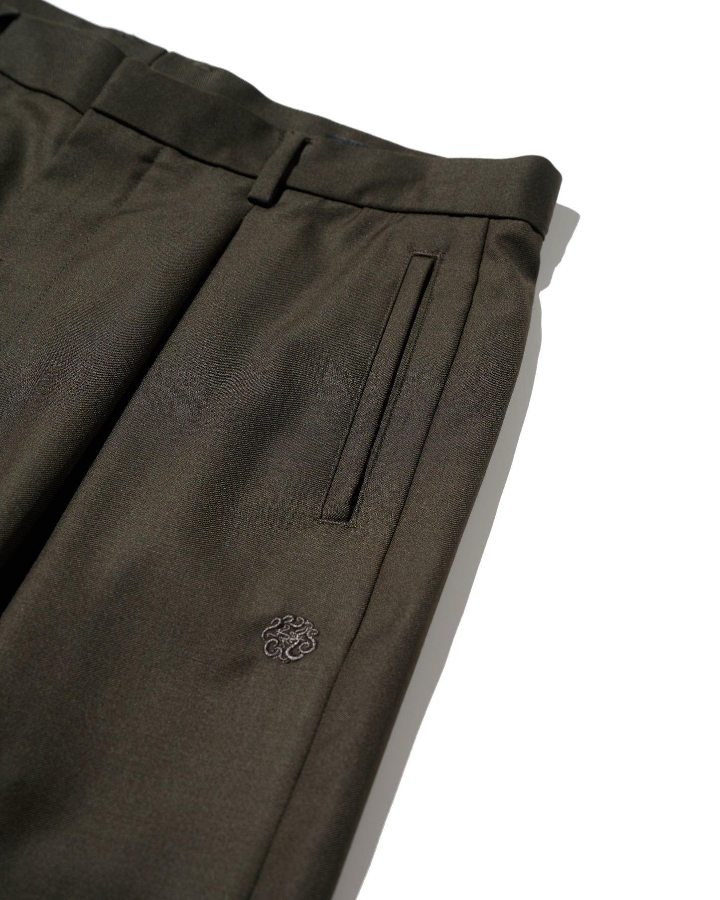 WIDE TWEED TROUSERS / COCOA BROWN