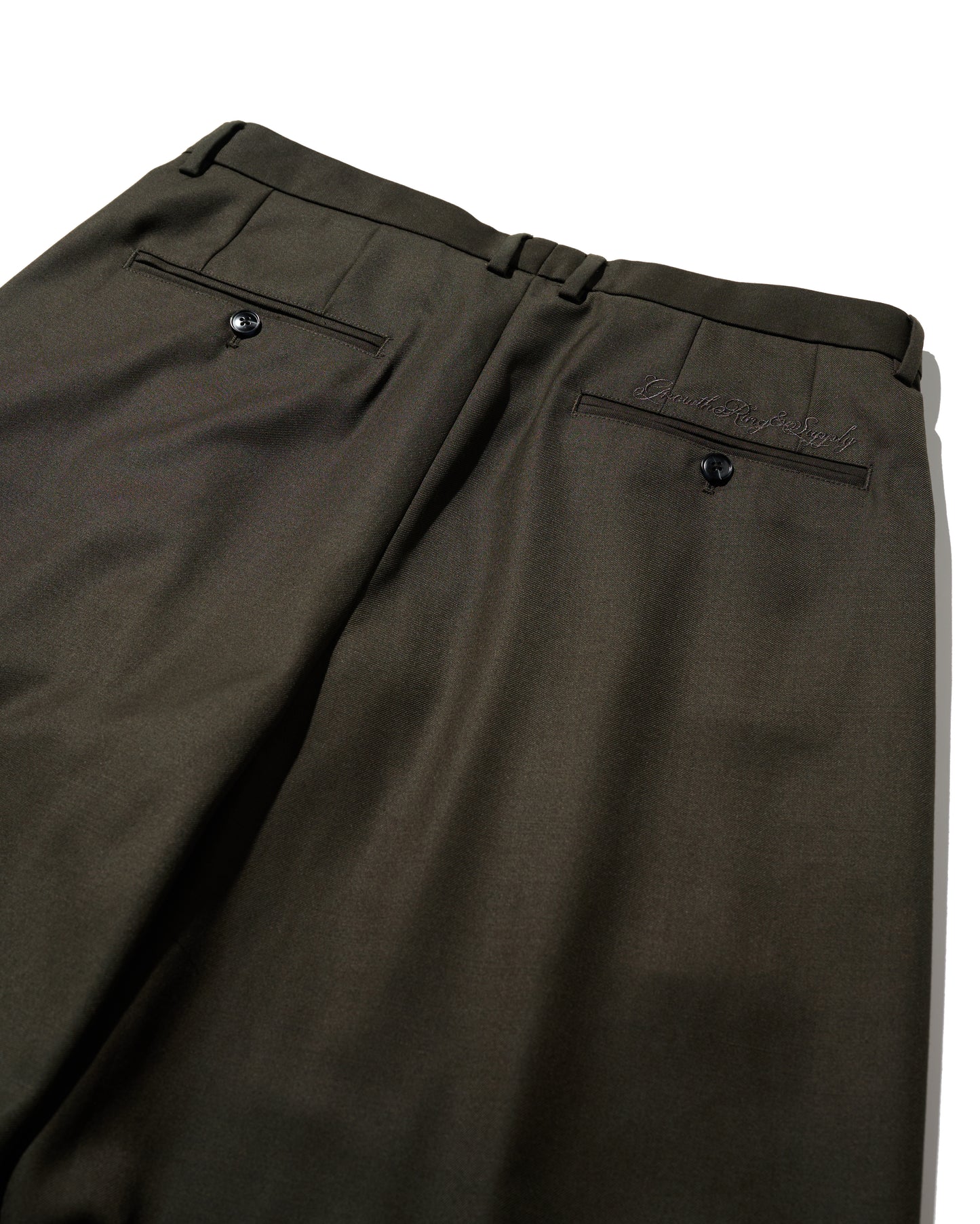 WIDE TWEED TROUSERS / COCOA BROWN