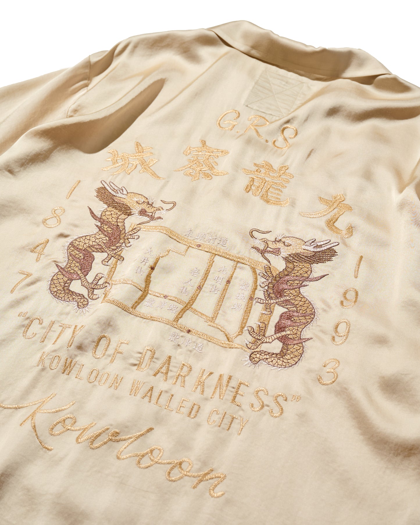 KOWLOON WALLED CITY SILK SHIRT / DESERT BEIGE