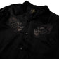 KOWLOON WALLED CITY SILK SHIRT / BLACK
