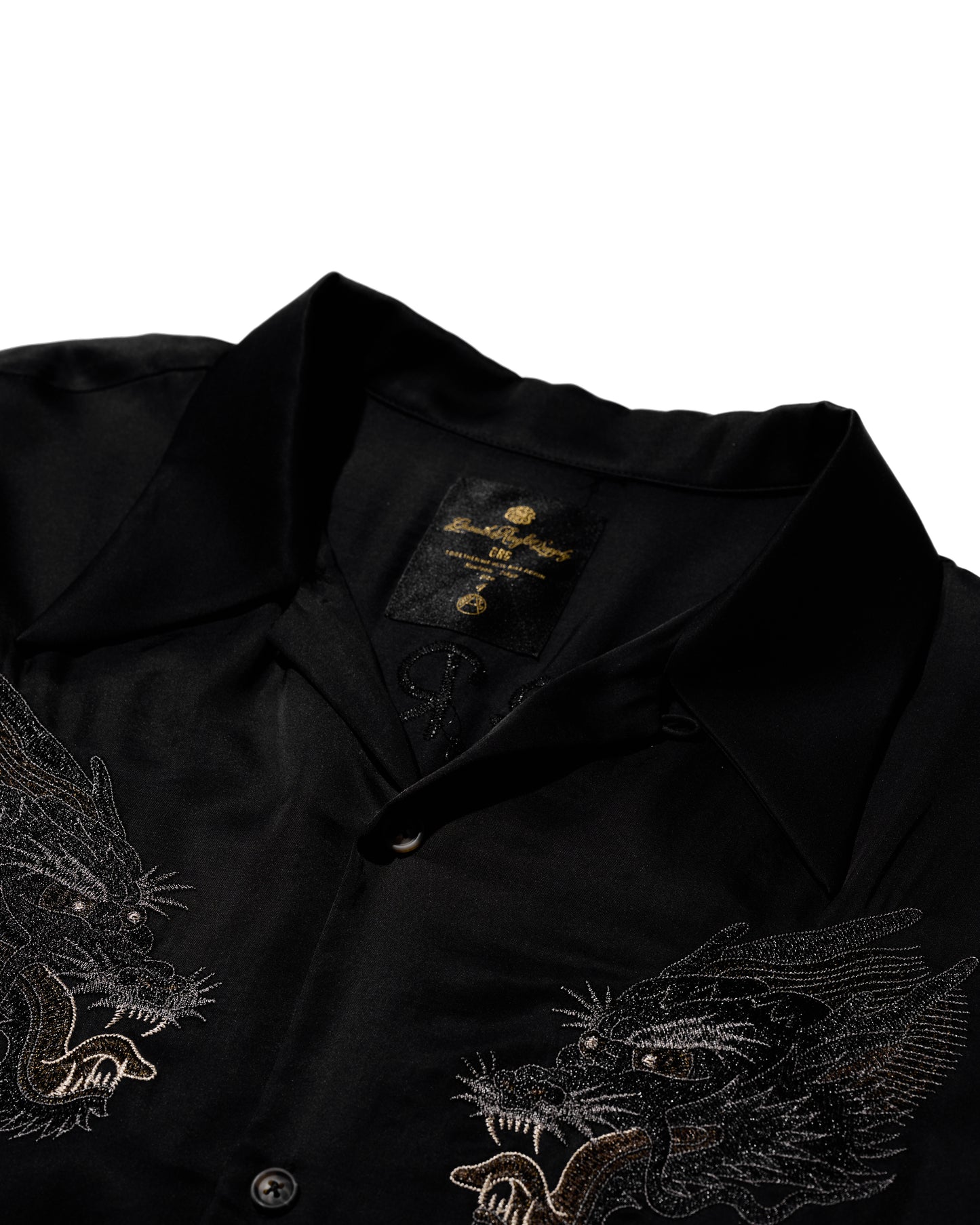 KOWLOON WALLED CITY SILK SHIRT / BLACK