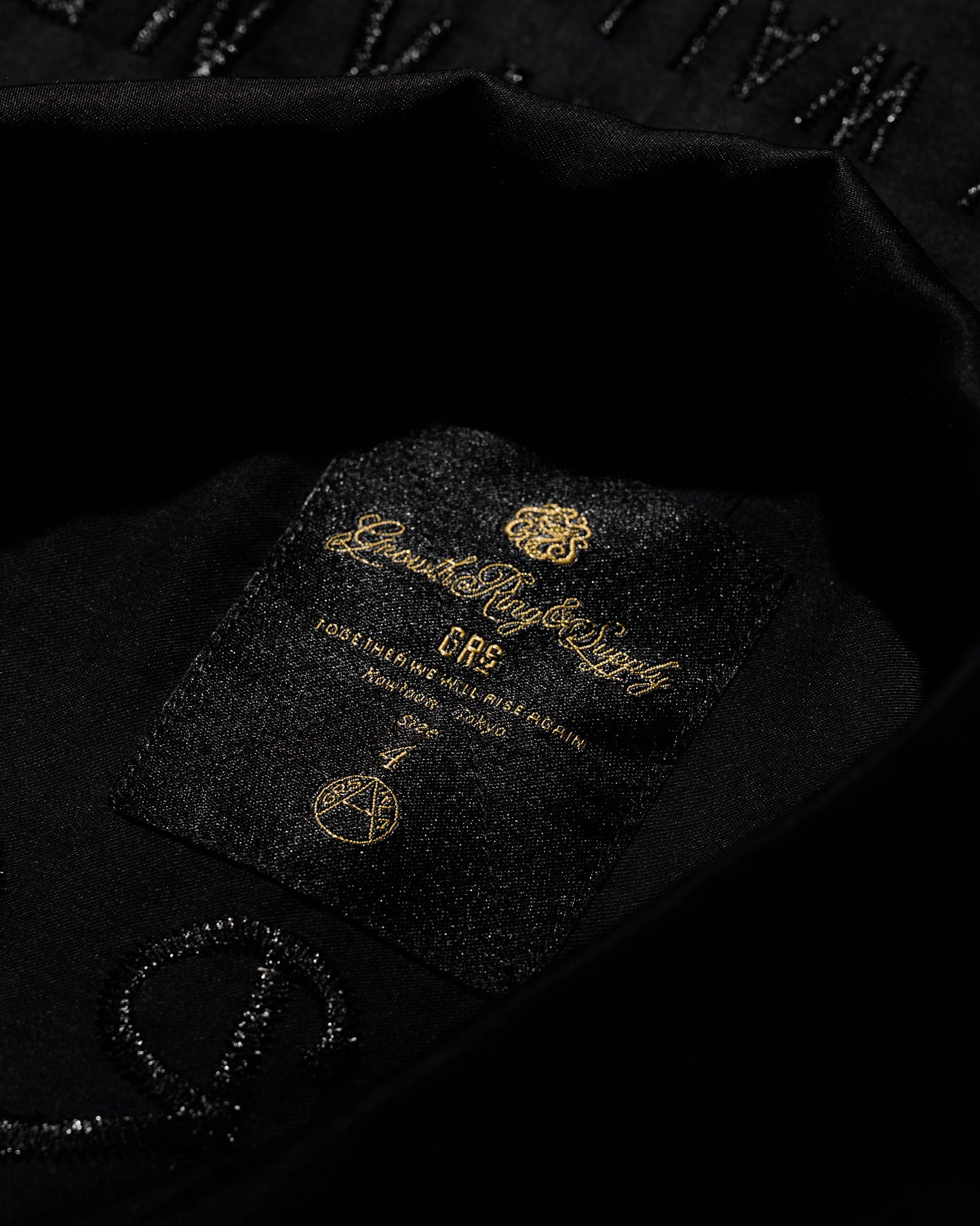 KOWLOON WALLED CITY SILK SHIRT / BLACK