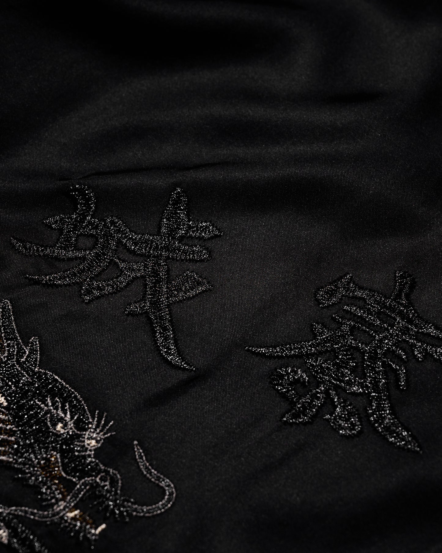 KOWLOON WALLED CITY SILK SHIRT / BLACK