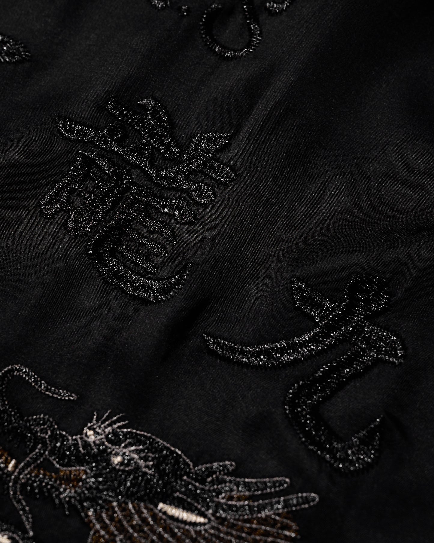KOWLOON WALLED CITY SILK SHIRT / BLACK