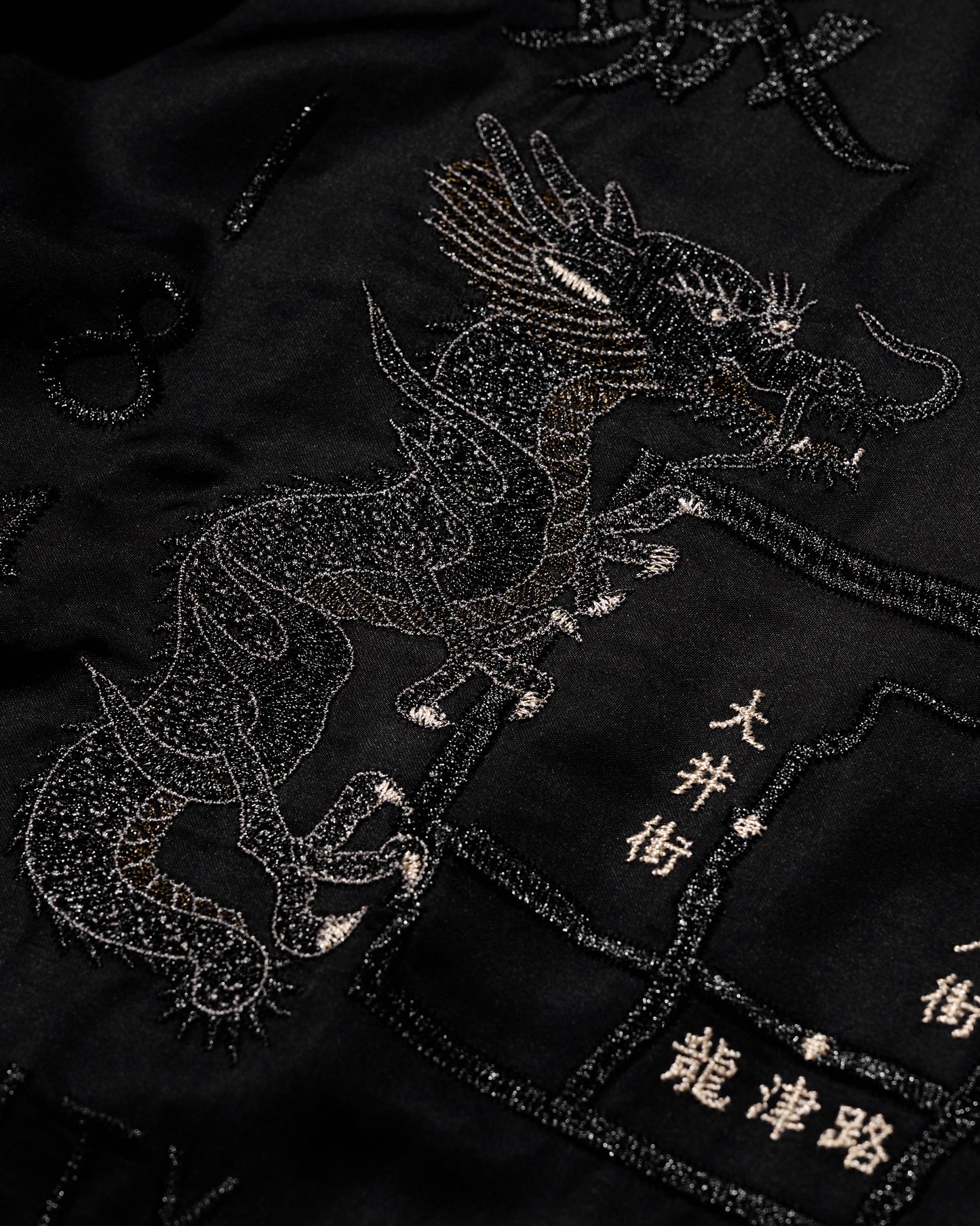 KOWLOON WALLED CITY SILK SHIRT / BLACK