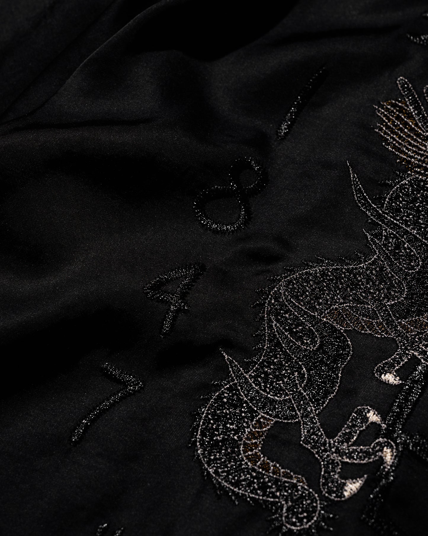 KOWLOON WALLED CITY SILK SHIRT / BLACK