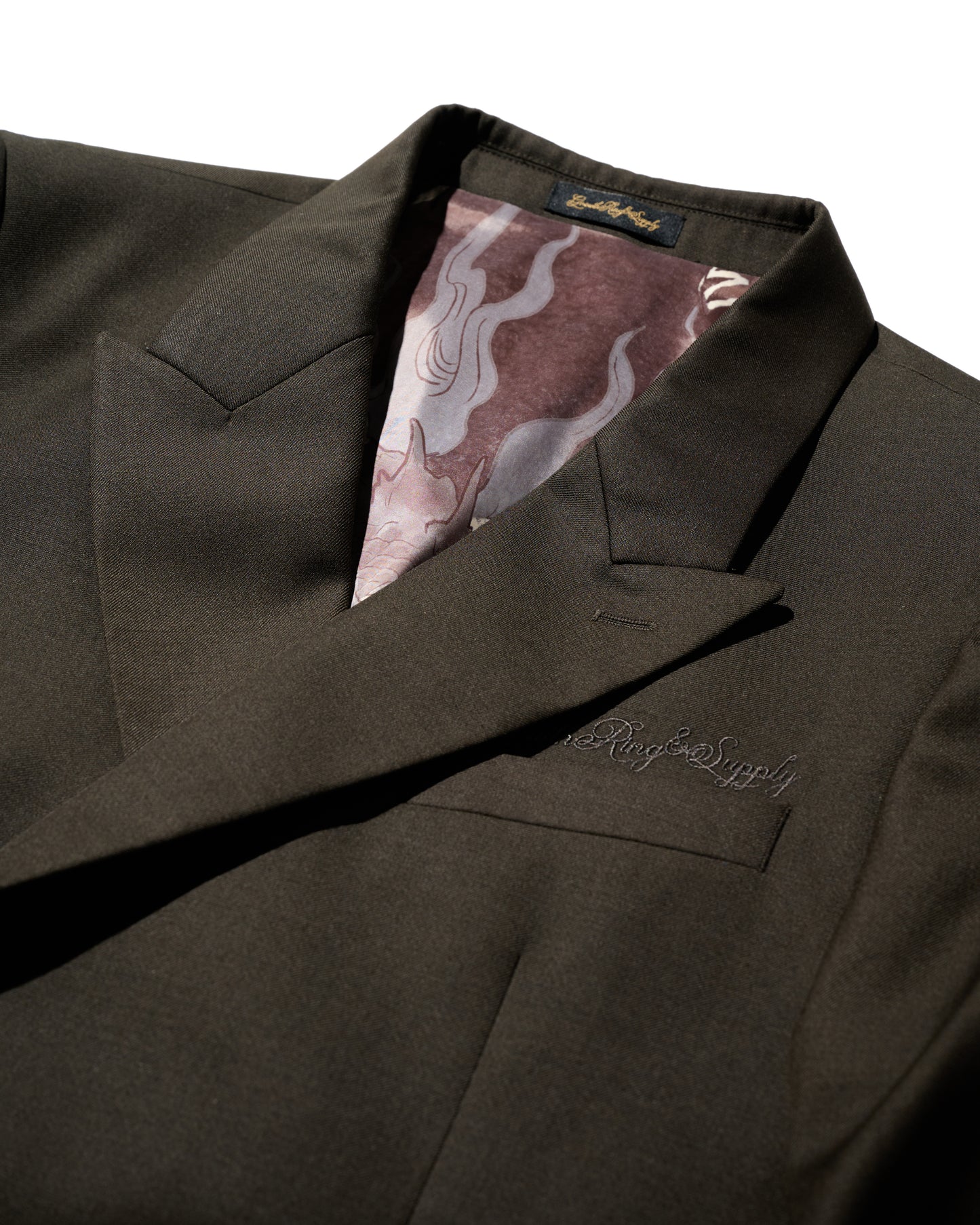 DOUBLE BREASTED TWEED BLAZER / COCOA BROWN