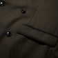DOUBLE BREASTED TWEED BLAZER / COCOA BROWN