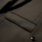 DOUBLE BREASTED TWEED BLAZER / COCOA BROWN