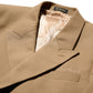 DOUBLE BREASTED TWEED BLAZER / TAN