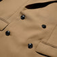 DOUBLE BREASTED TWEED BLAZER / TAN