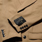 DOUBLE BREASTED TWEED BLAZER / TAN