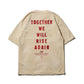 GRS FADED DISTRESSED KOWLOON TEE - RED ON WHITE