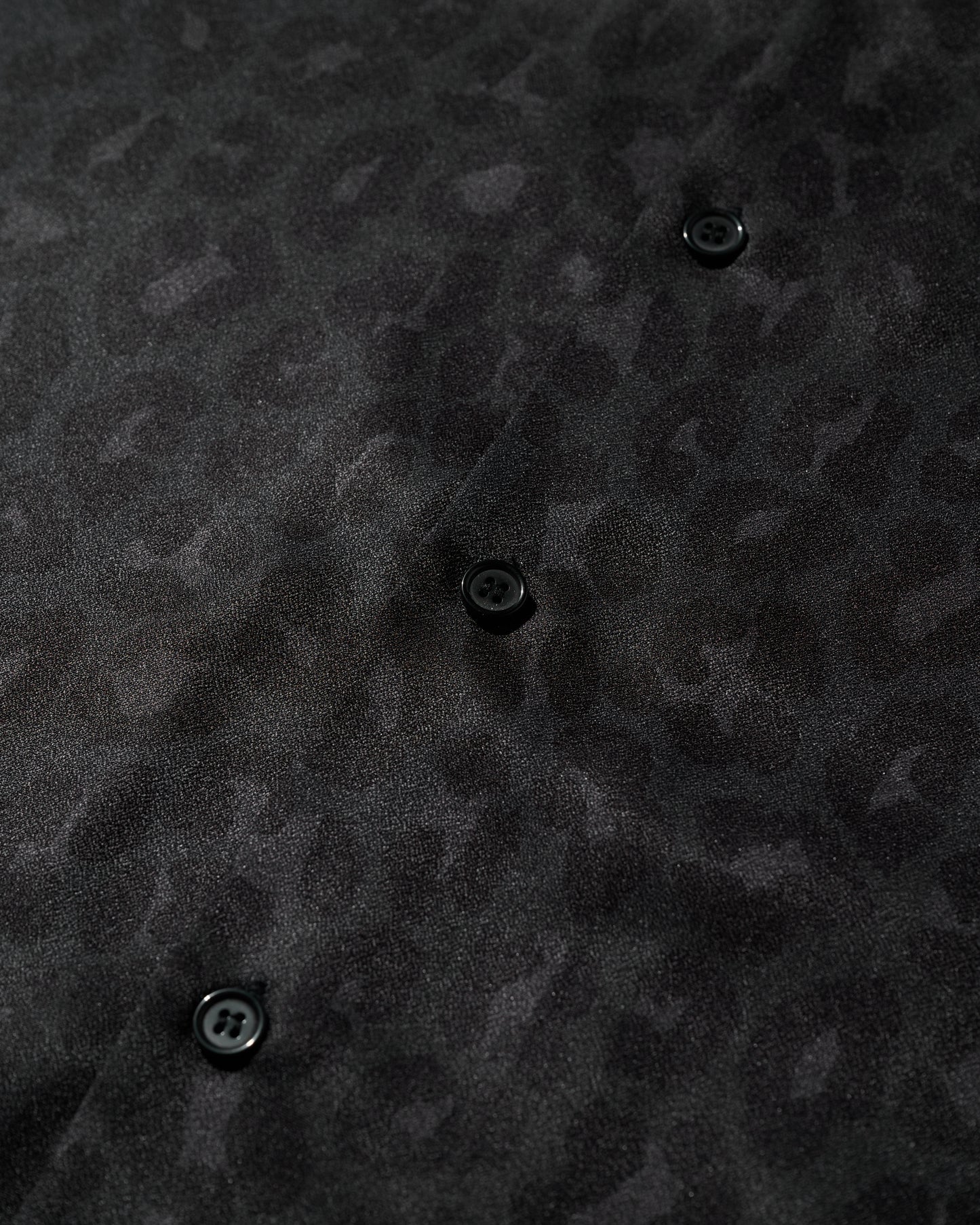 GRS BLACK LEOPARD OPEN COLLAR SHIRT / LEOPARD