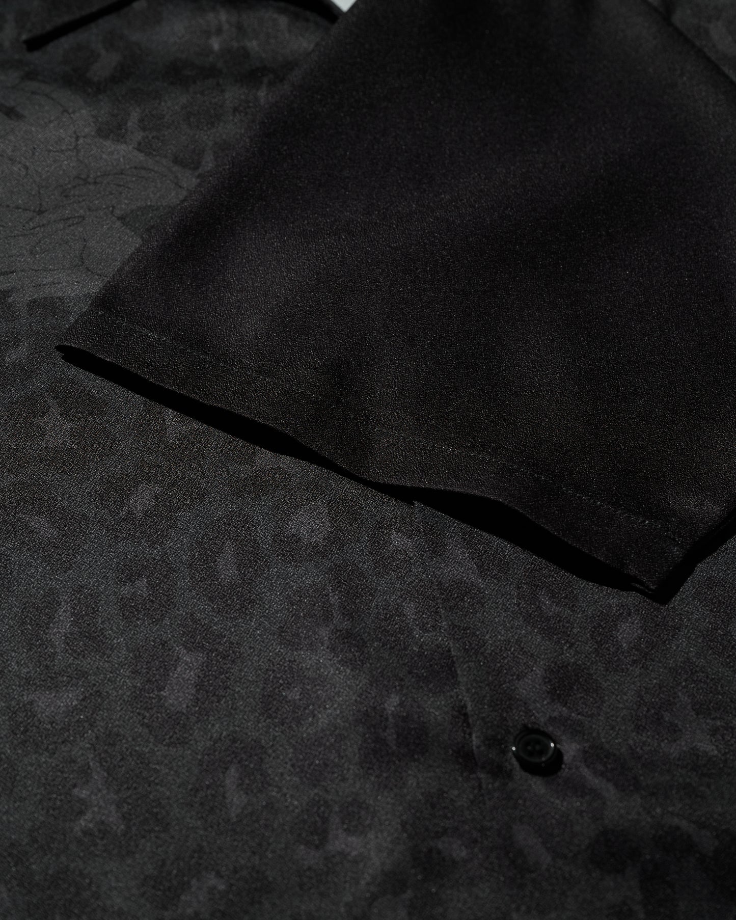 GRS BLACK LEOPARD OPEN COLLAR SHIRT / LEOPARD