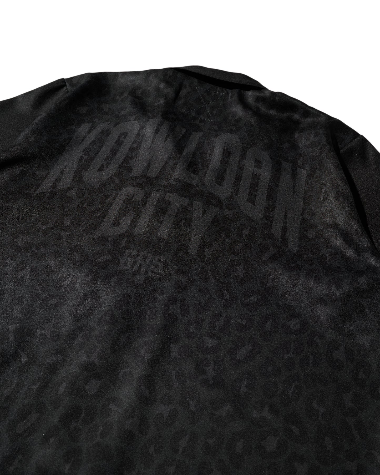 GRS BLACK LEOPARD OPEN COLLAR SHIRT / LEOPARD