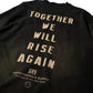 GRS FADED DISTRESSED RED KOWLOON TEE  - WHITE ON BLACK