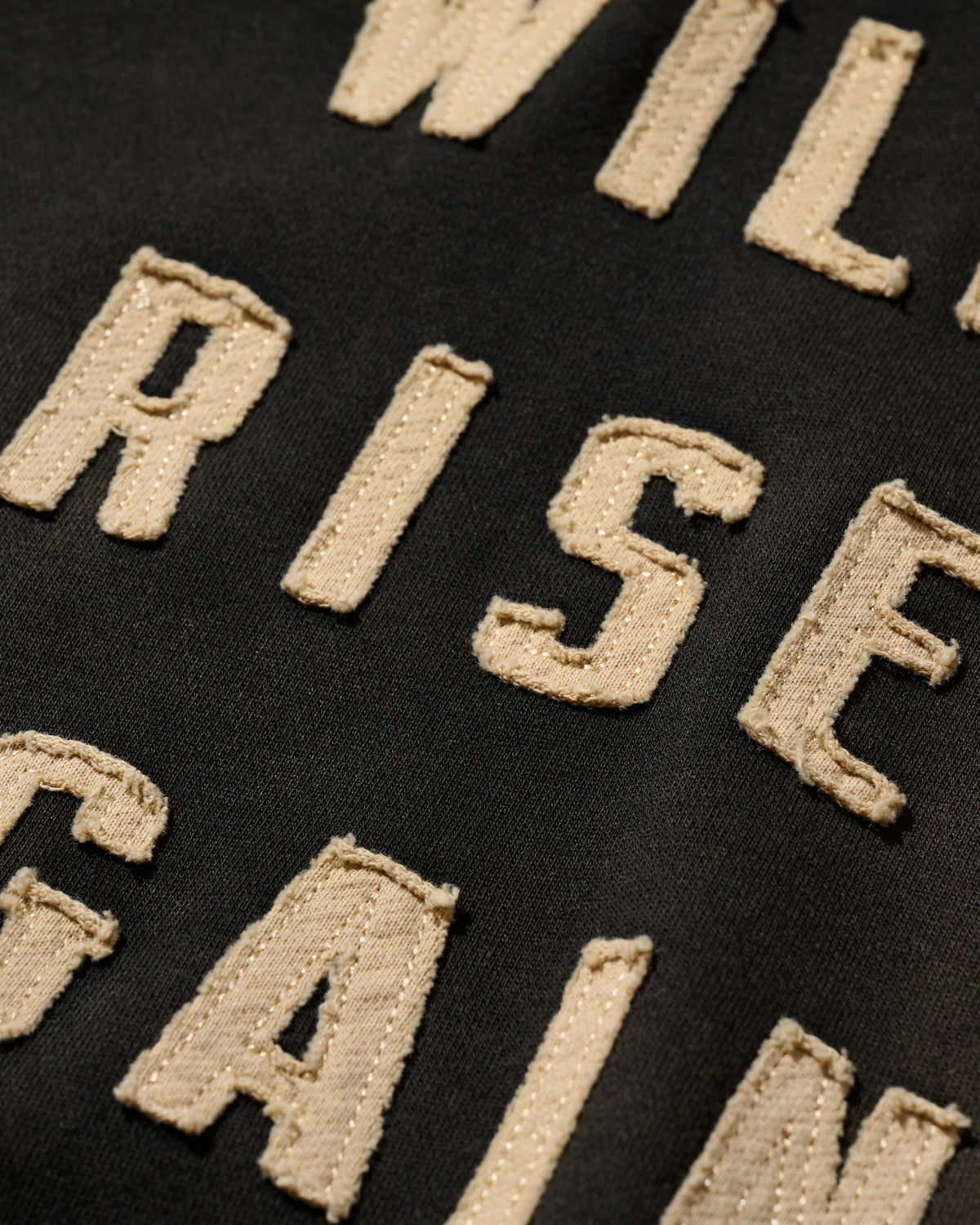 GRS FADED DISTRESSED RED KOWLOON TEE  - WHITE ON BLACK