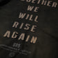 GRS FADED DISTRESSED RED KOWLOON TEE  - GREY ON BLACK