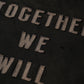 GRS FADED DISTRESSED RED KOWLOON TEE  - GREY ON BLACK