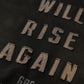 GRS FADED DISTRESSED RED KOWLOON TEE  - GREY ON BLACK