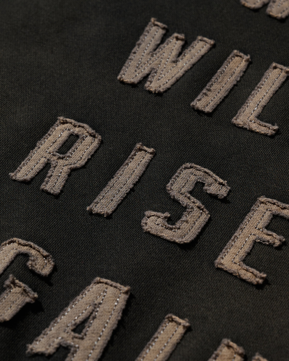 GRS FADED DISTRESSED RED KOWLOON TEE  - GREY ON BLACK