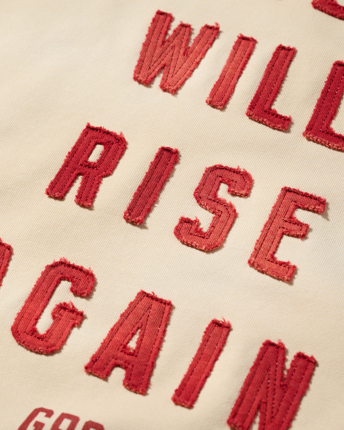 GRS FADED DISTRESSED KOWLOON TEE - RED ON WHITE