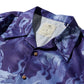 DRAGON & TIGER OVERPRINT CREPE SHIRT / INDIGO BLUE