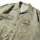 DOUBLE DRAGON OVERPRINT CREPE SHIRT / SAGE GREEN