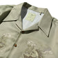 DOUBLE DRAGON OVERPRINT CREPE SHIRT / SAGE GREEN