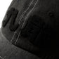 GRS FADED WASHED QUILTED KOWLOON CAP / BLACK ON WHITE