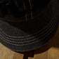 GRS FADED WASHED QUILTED KOWLOON CAP / BLACK ON WHITE