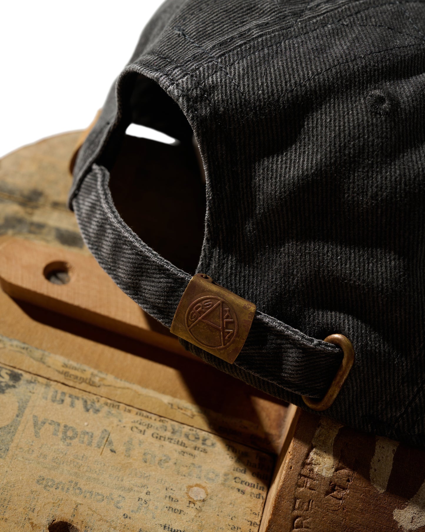 GRS FADED WASHED QUILTED KOWLOON CAP / BLACK