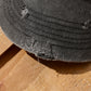 [RESTOCK PRE-ORDER] CITY OF DARKNESS FADED WASHED DISTRESSED LEATHER IN BLACK “KOWLOON” CAP