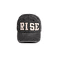 FADED WASHED HAND QUILTED “RISE” CAP
