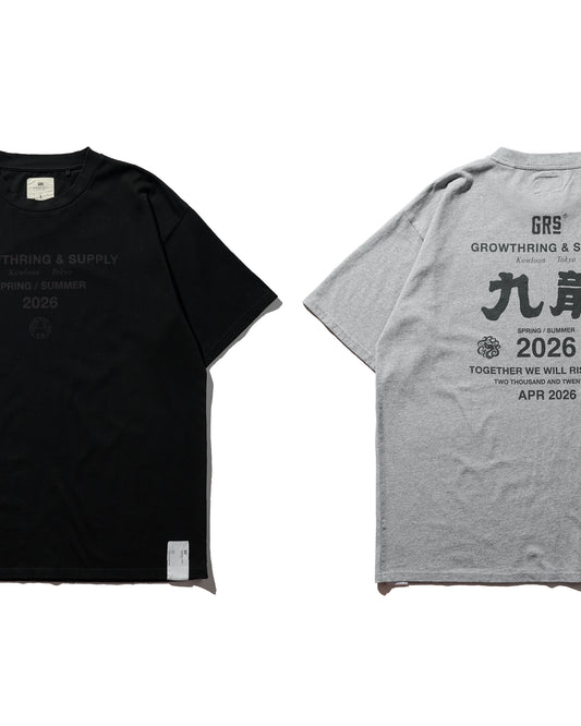 2026 CREW TEE SET 02 (SET OF 2 PIECES) / Black+Grey