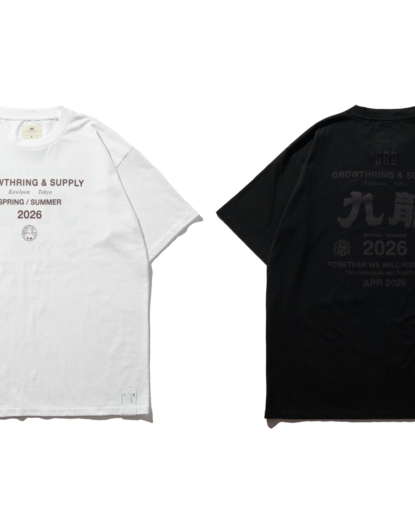 2026 CREW TEE SET 01 (SET OF 2 PIECES) / Black+White