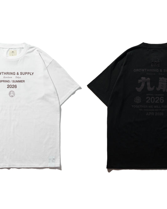 2026 CREW TEE SET 01 (SET OF 2 PIECES) / Black+White